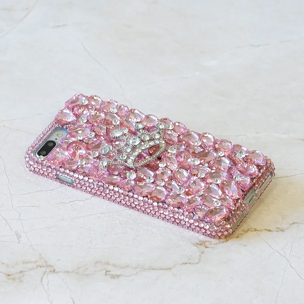 Baby Pink Crystals and Stones With Crown Design (Style 863)