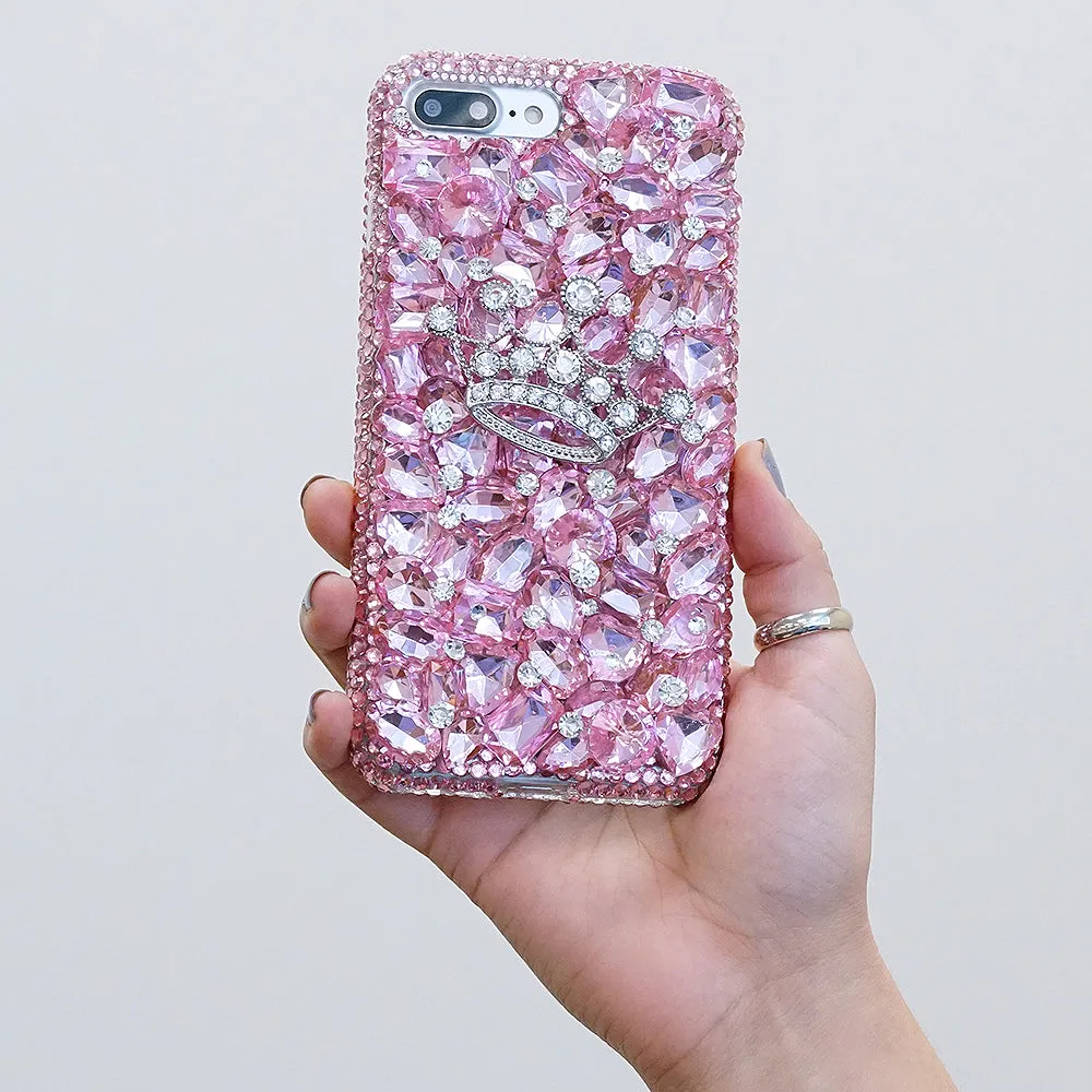 Baby Pink Crystals and Stones With Crown Design (Style 863)