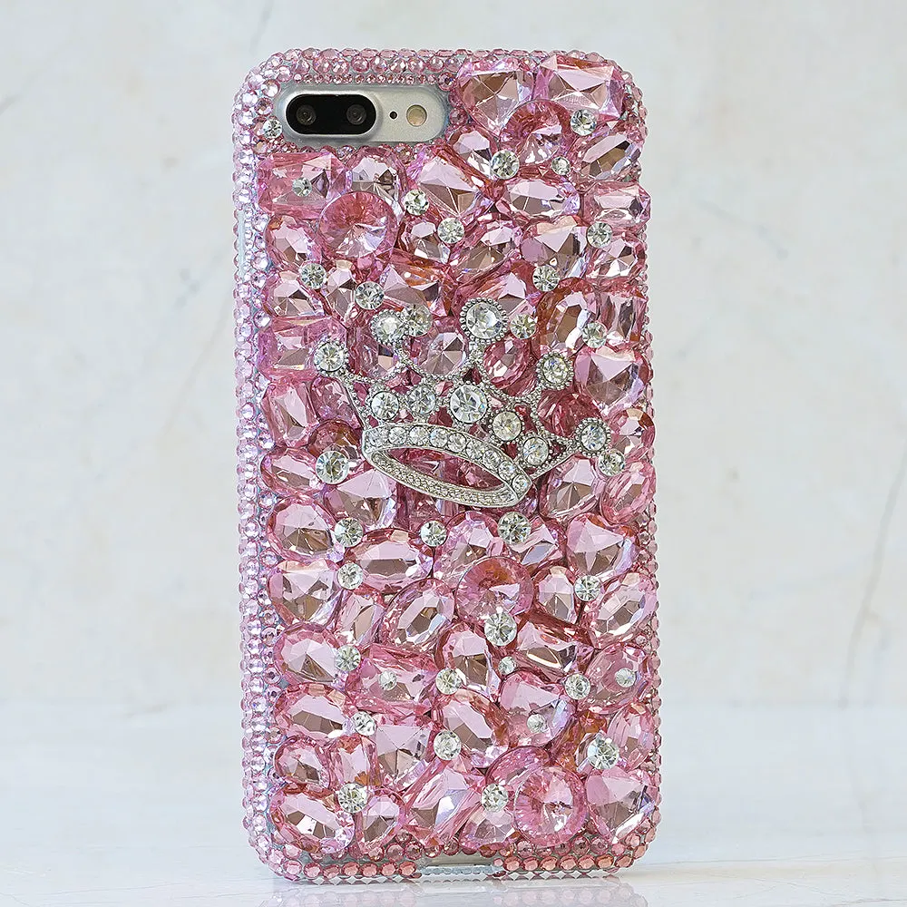 Baby Pink Crystals and Stones With Crown Design (Style 863)