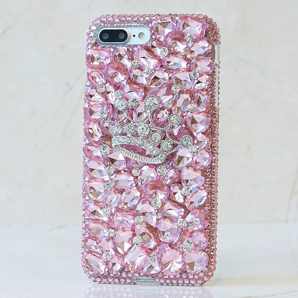 Baby Pink Crystals and Stones With Crown Design (Style 863)