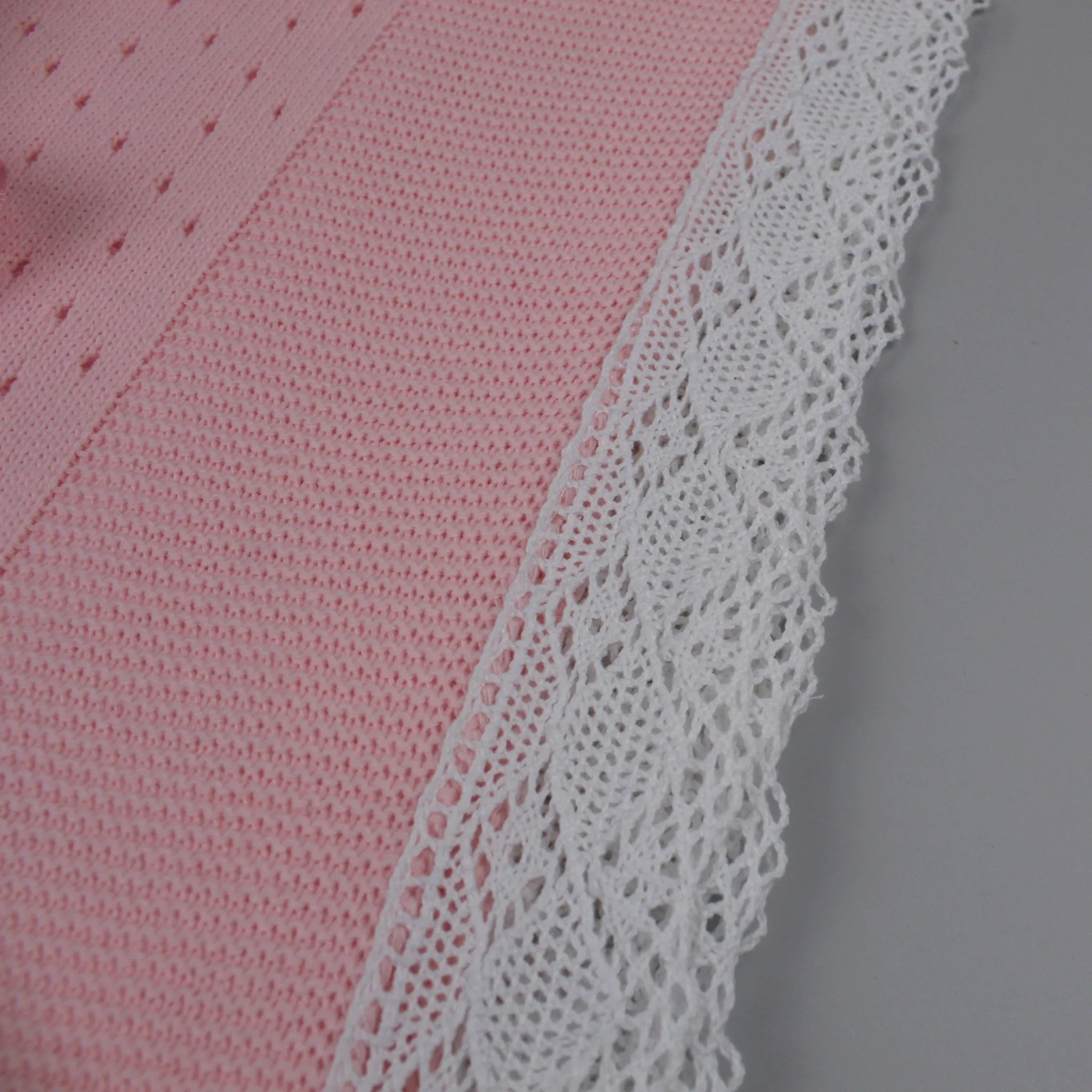 Baby Shawl / Luxury Knitted Spanish Shawl - Pink