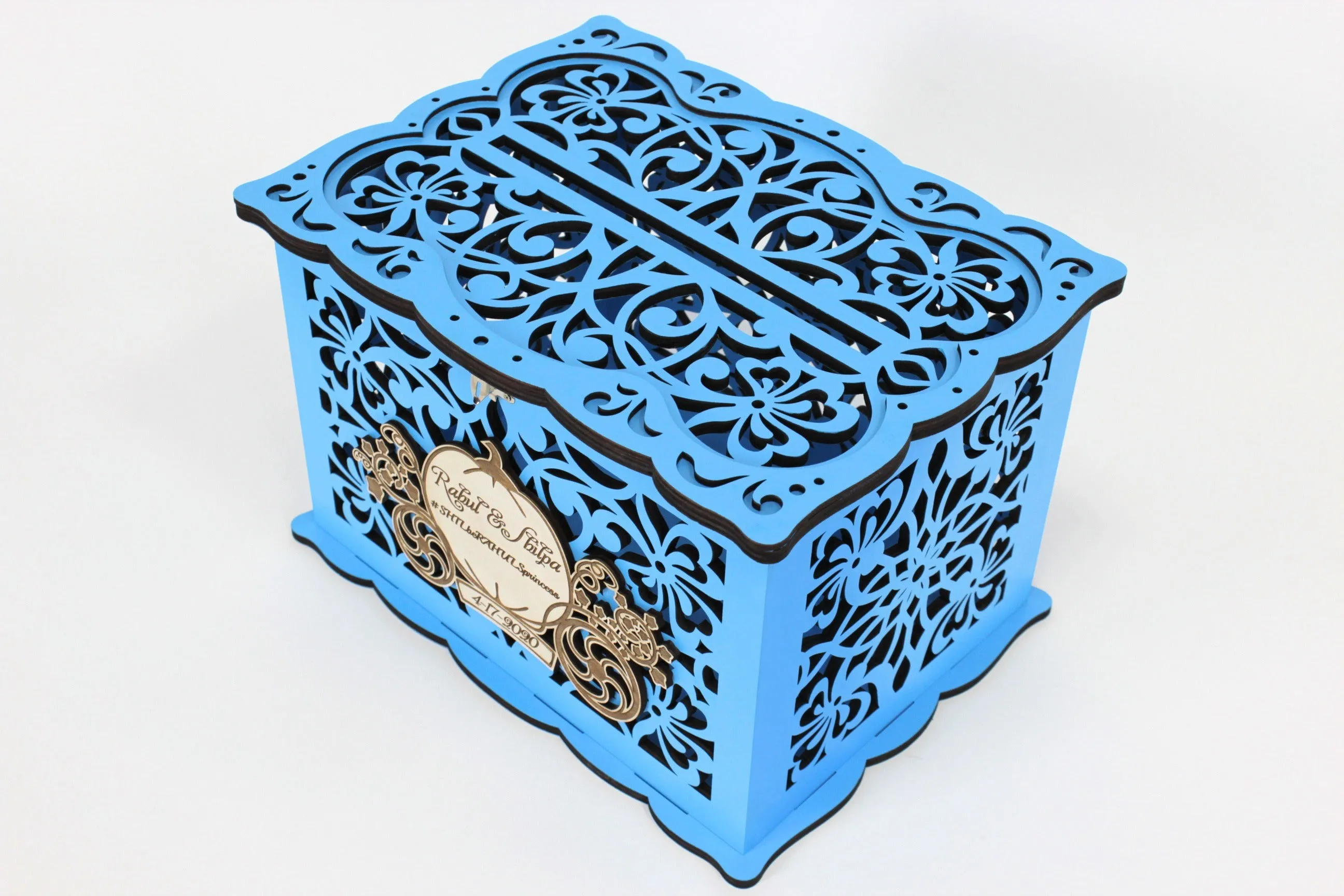 Baby Shower Card Box Cinderella Carriage Wedding Card Holder handmade