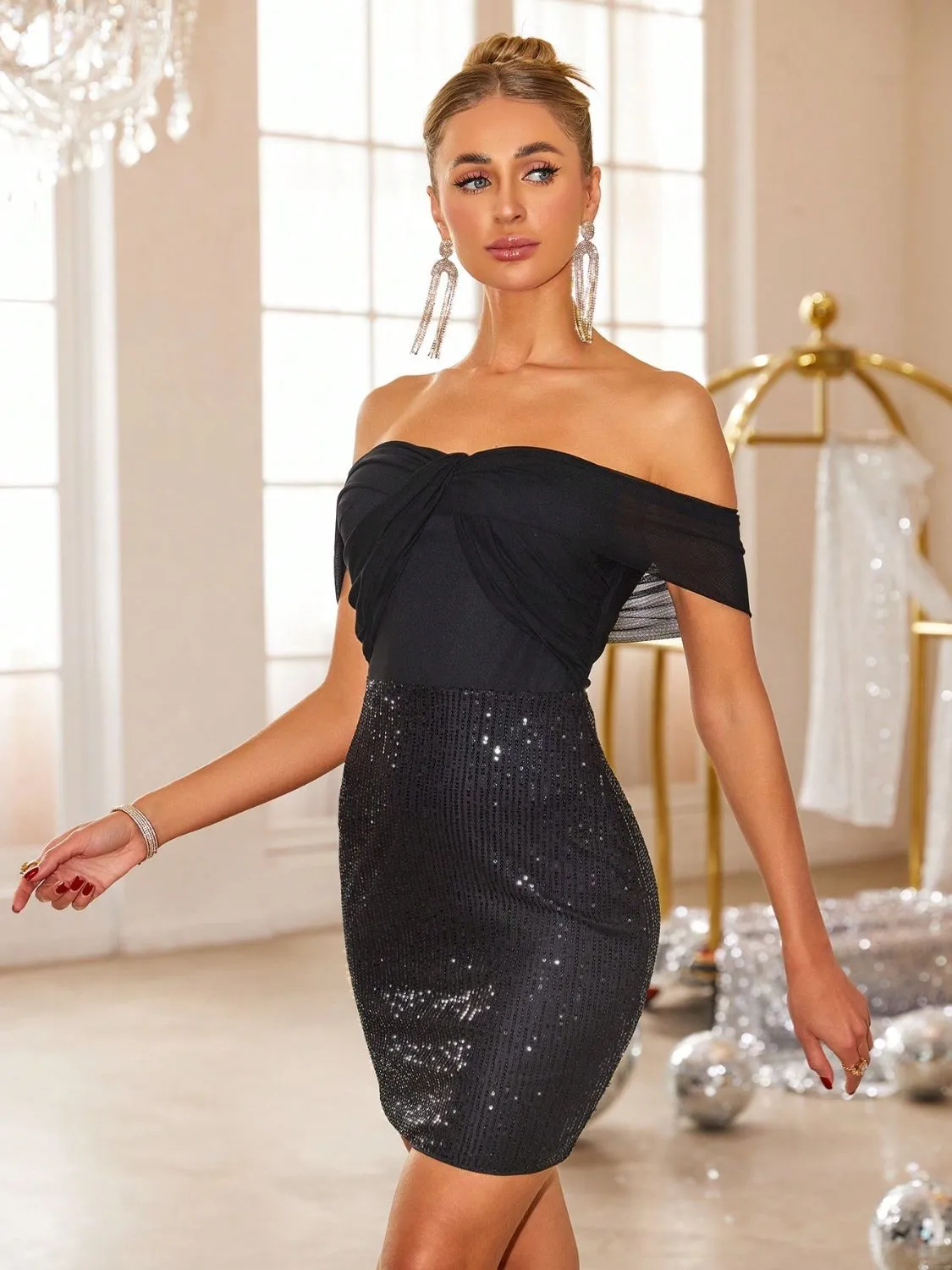 Backless Sequin Dress