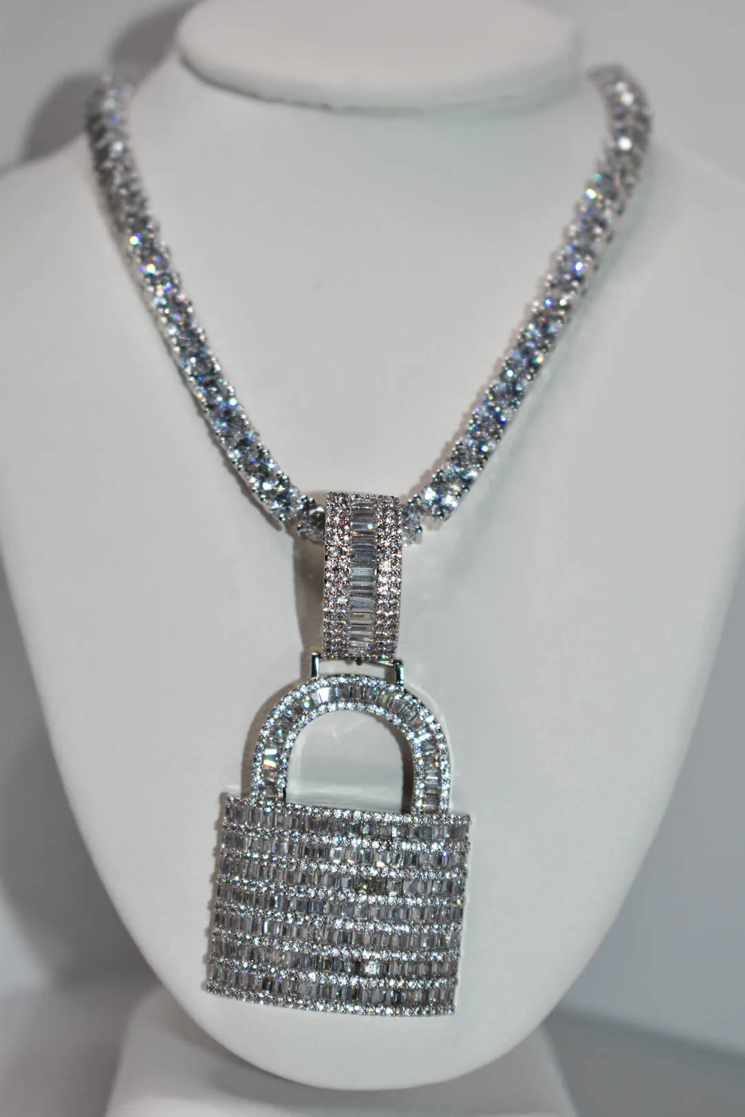 Baguette Padlock Pendant