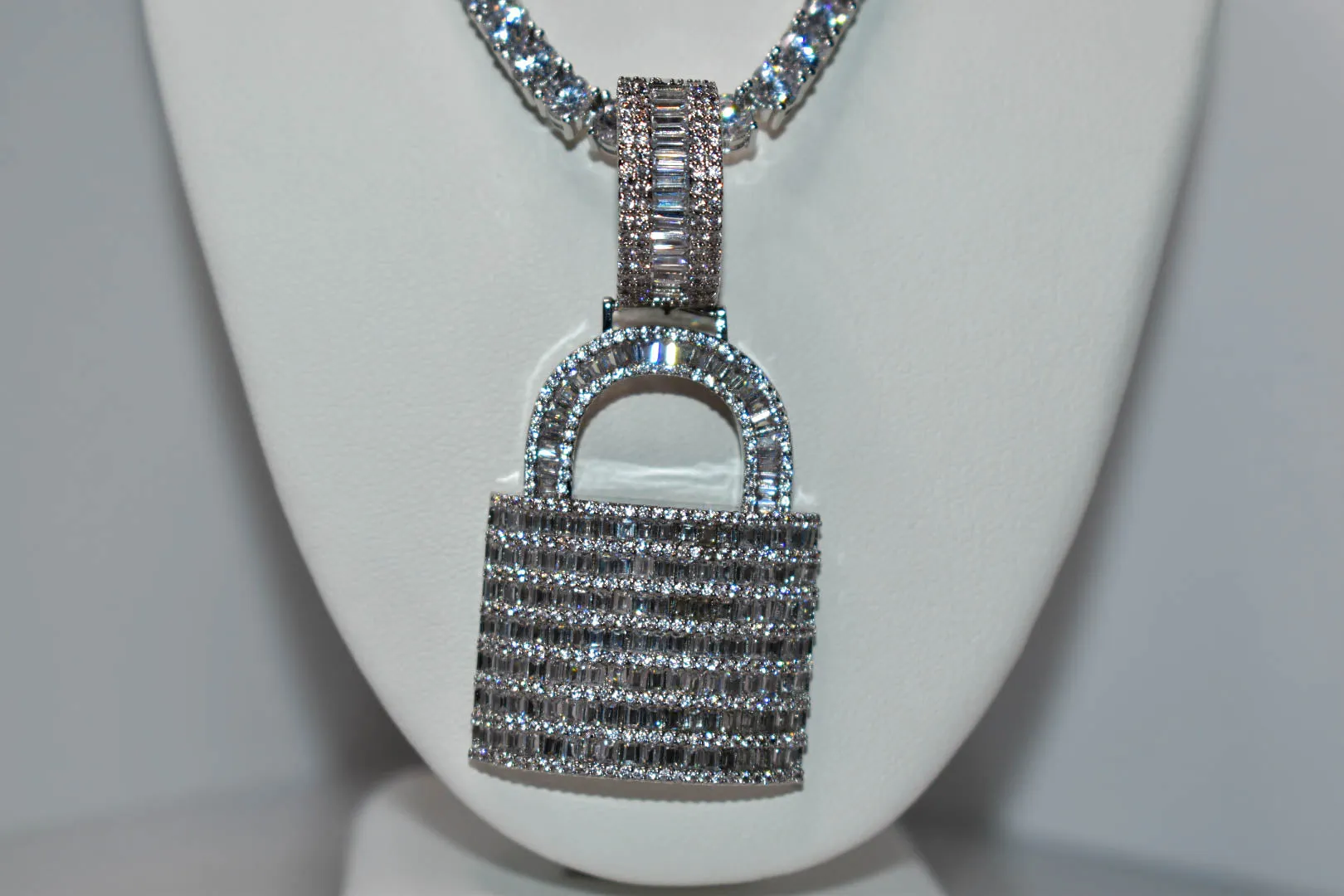 Baguette Padlock Pendant