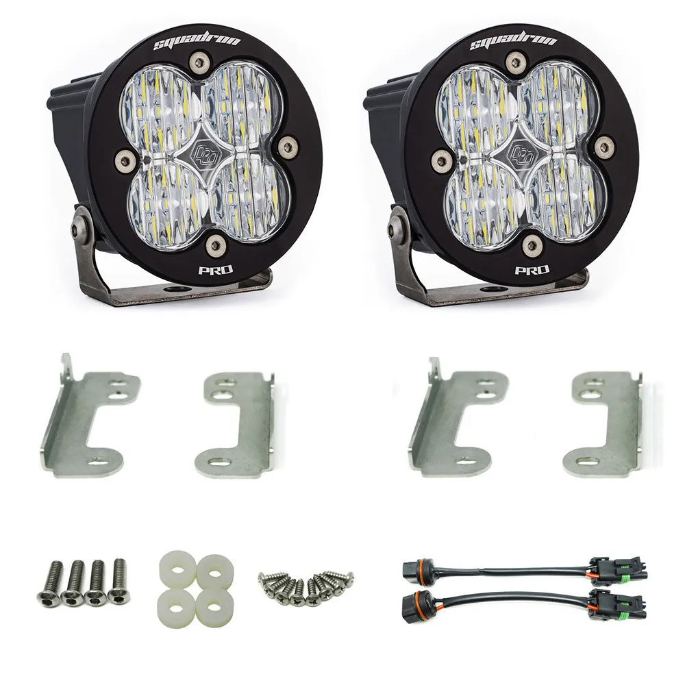 Baja Designs Jeep JK Squadron-R Pro Fog Pocket Light Kit - Jeep 2010-18 Wrangler JK w/ Standard OE Bumper