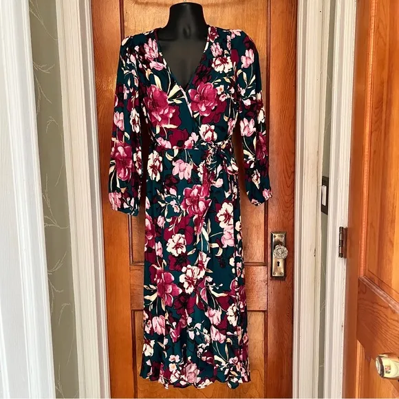 Band of the Free Floral Wrap Dress