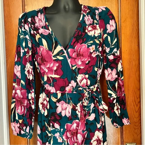 Band of the Free Floral Wrap Dress