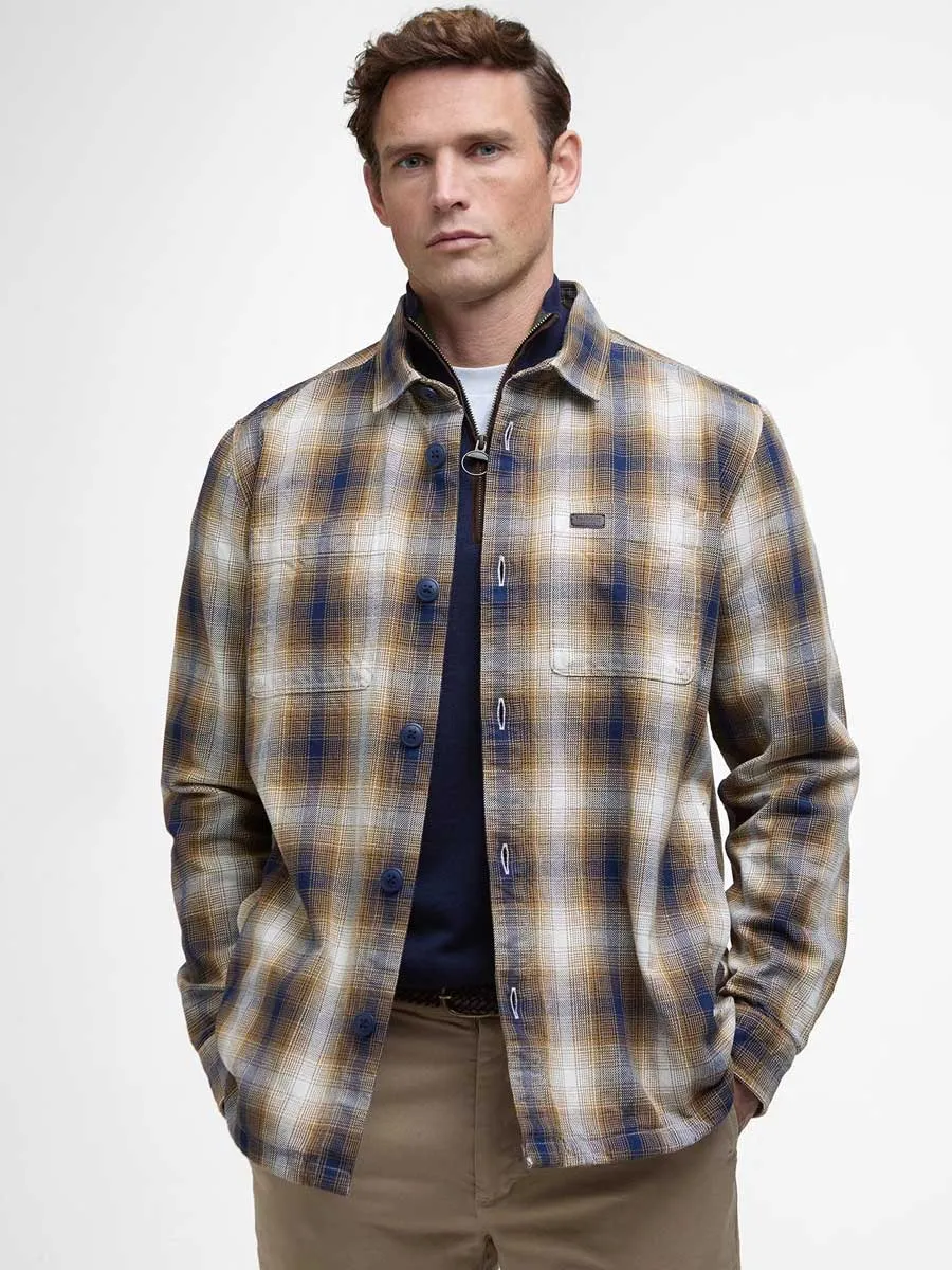 BARBOUR Sandside Check Overshirt - Mens - Classic Navy