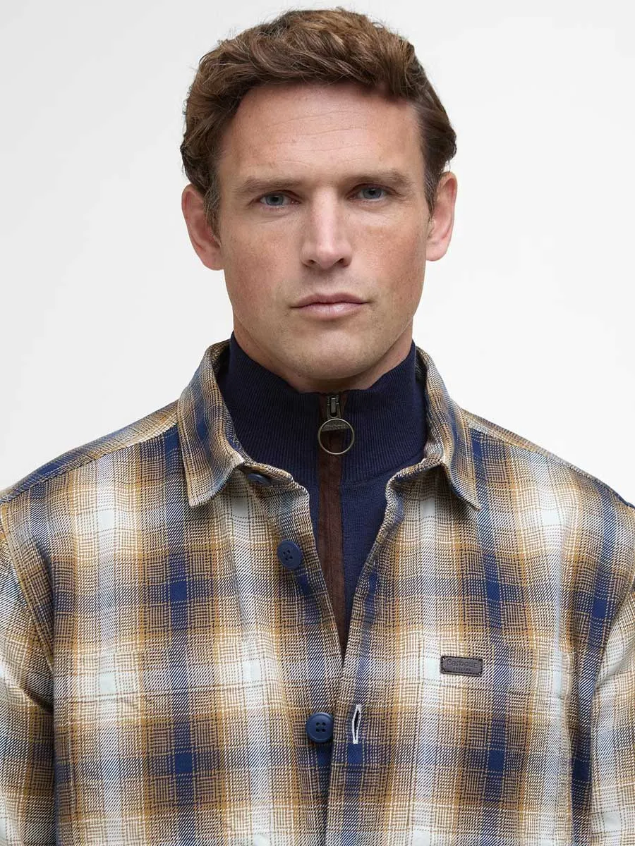 BARBOUR Sandside Check Overshirt - Mens - Classic Navy