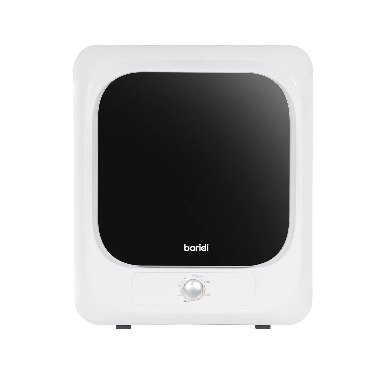 Baridi Small Tumble Dryer, Portable, 2.5kg, Vented, Perfect for Counter Top or Wall Mounted Use with Mechanical Controls, Compact, Mini Spin Dryer - DH192