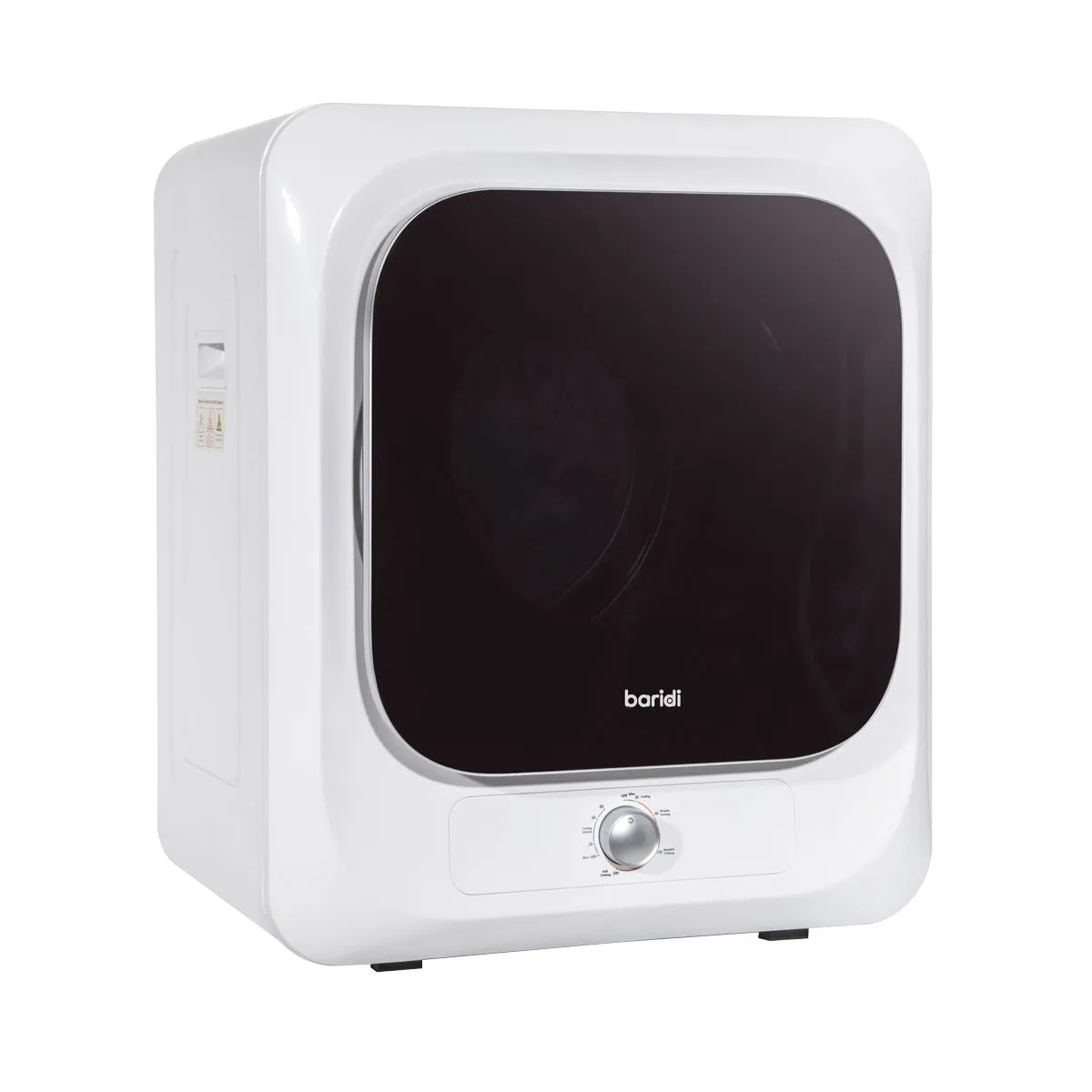 Baridi Small Tumble Dryer, Portable, 2.5kg, Vented, Perfect for Counter Top or Wall Mounted Use with Mechanical Controls, Compact, Mini Spin Dryer - DH192