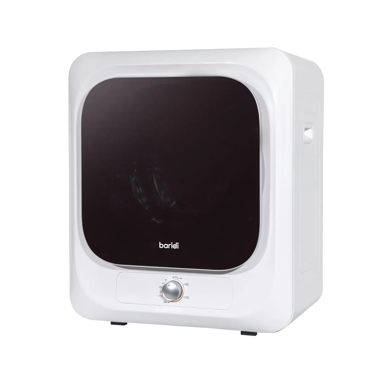 Baridi Small Tumble Dryer, Portable, 2.5kg, Vented, Perfect for Counter Top or Wall Mounted Use with Mechanical Controls, Compact, Mini Spin Dryer - DH192