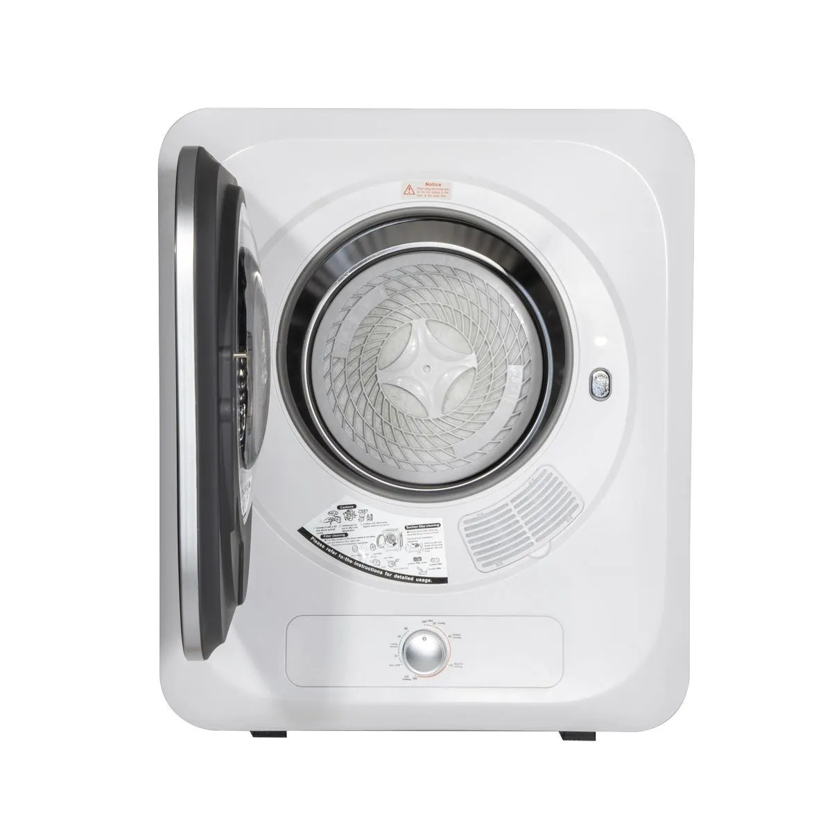 Baridi Small Tumble Dryer, Portable, 2.5kg, Vented, Perfect for Counter Top or Wall Mounted Use with Mechanical Controls, Compact, Mini Spin Dryer - DH192