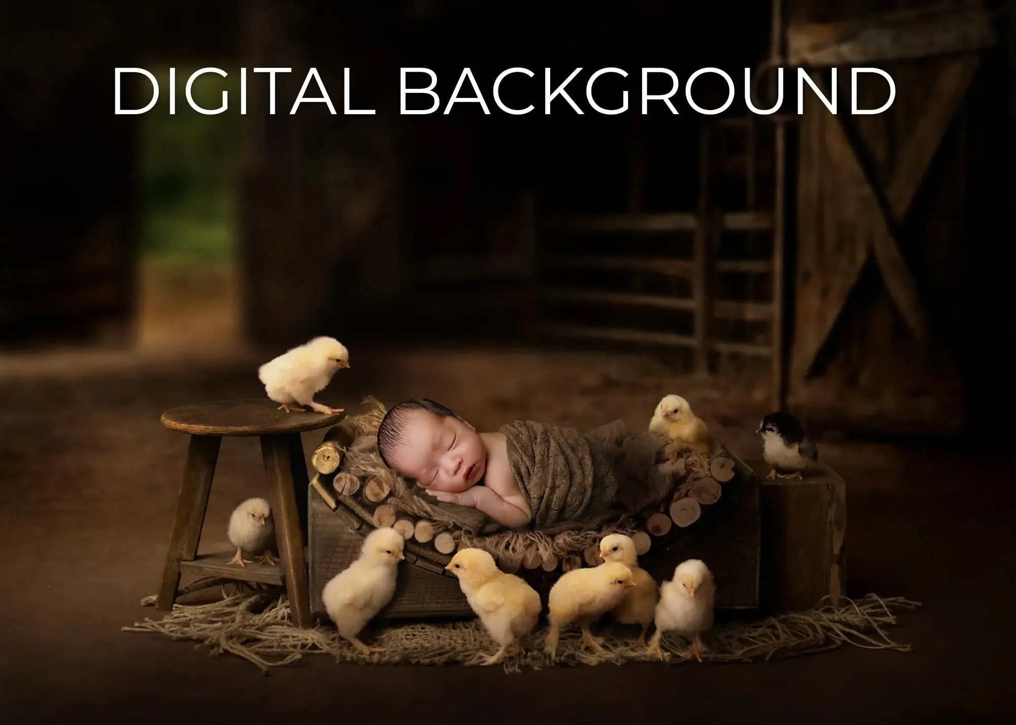 Barnyard Chicks Digital Background
