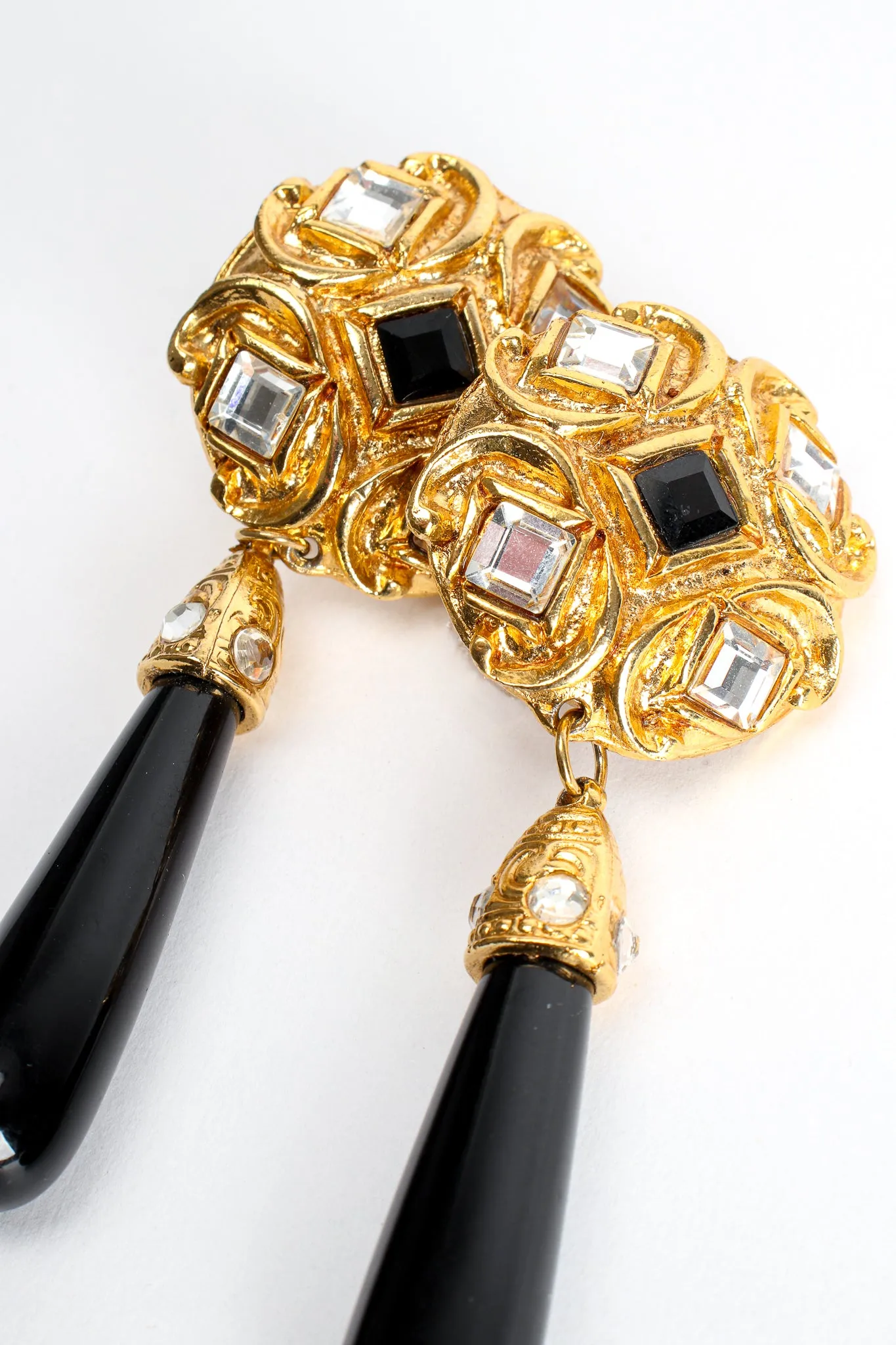 Baroque Mirrored Teardrop Earrings