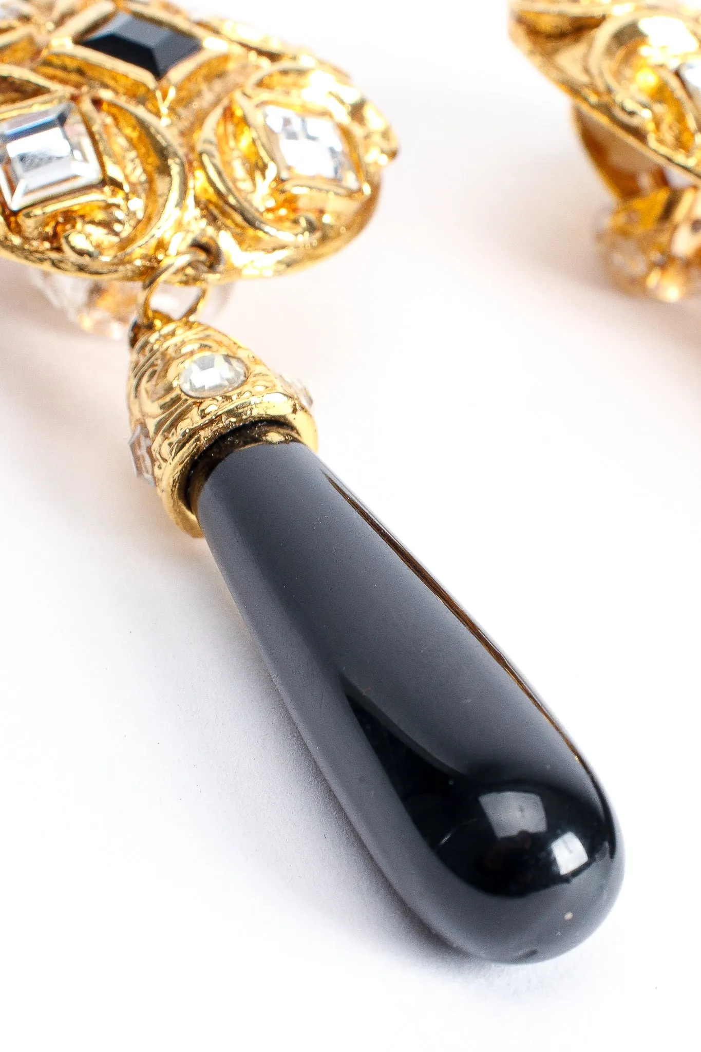Baroque Mirrored Teardrop Earrings