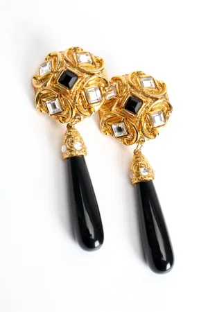 Baroque Mirrored Teardrop Earrings