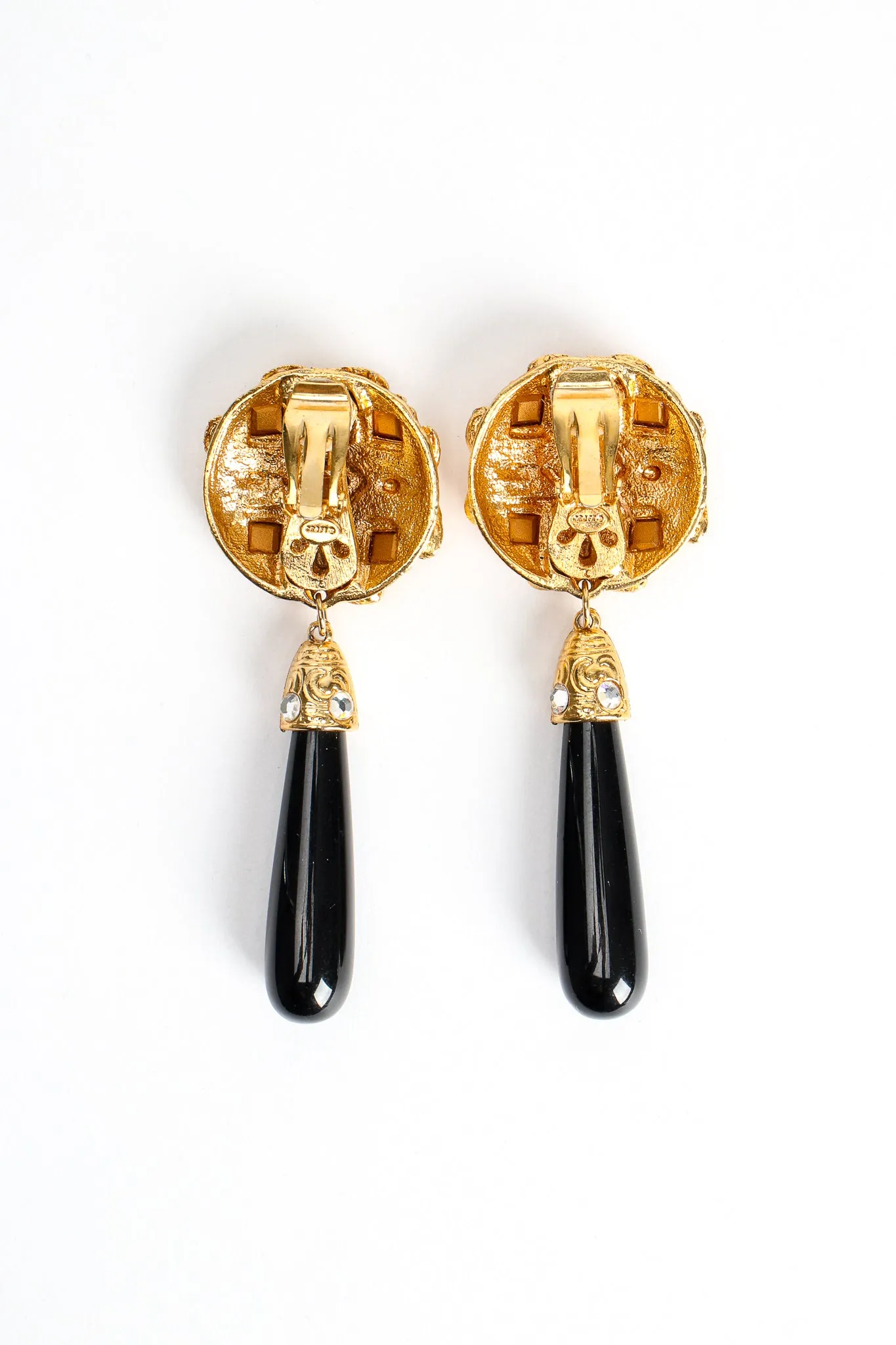 Baroque Mirrored Teardrop Earrings