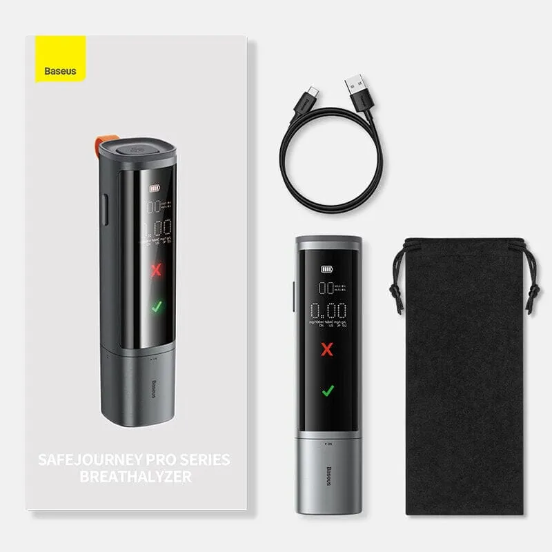 Baseus Alcohol Tester Professional Breathalyzer Alcotest With LED Display Dual Mode Switch
