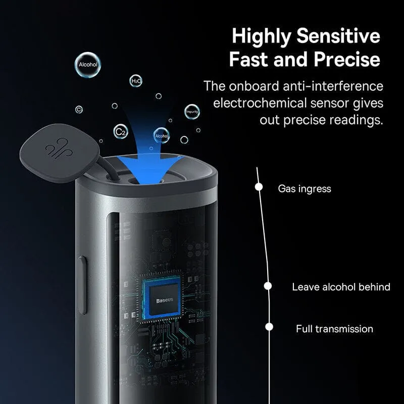 Baseus Alcohol Tester Professional Breathalyzer Alcotest With LED Display Dual Mode Switch