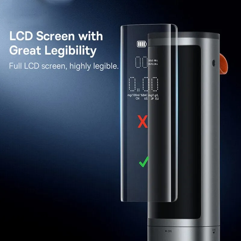 Baseus Alcohol Tester Professional Breathalyzer Alcotest With LED Display Dual Mode Switch
