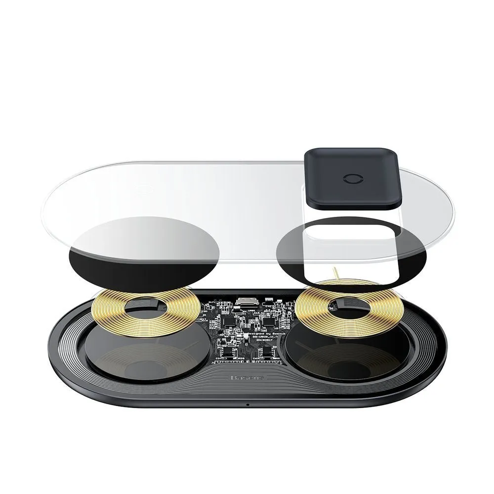 Baseus - Simple 2in1 Wireless Charger Turbo Edition 24W (Black)