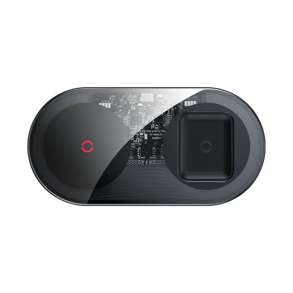 Baseus - Simple 2in1 Wireless Charger Turbo Edition 24W (Black)