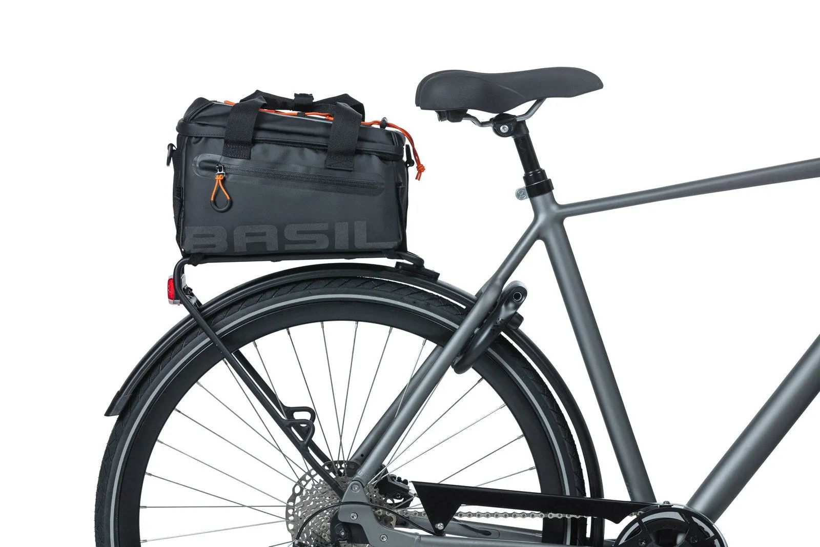 Basil Miles Tarpaulin Bicycle Trunkbag Black Orange 7L
