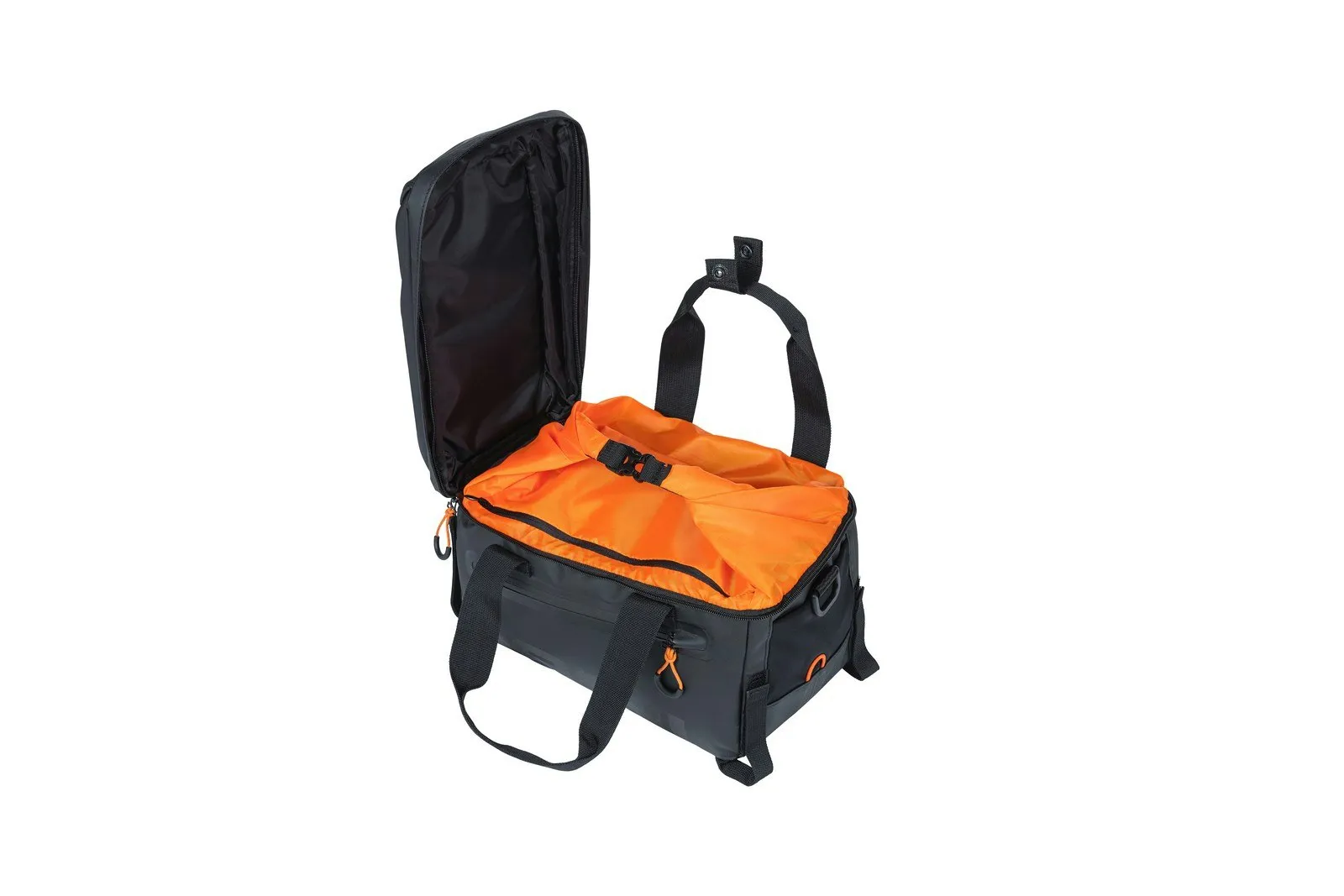 Basil Miles Tarpaulin Bicycle Trunkbag Black Orange 7L