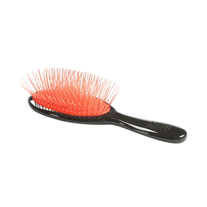 Bass Brushes -   Elite Small - Purse Size Acrylic Handle Alloy Pin