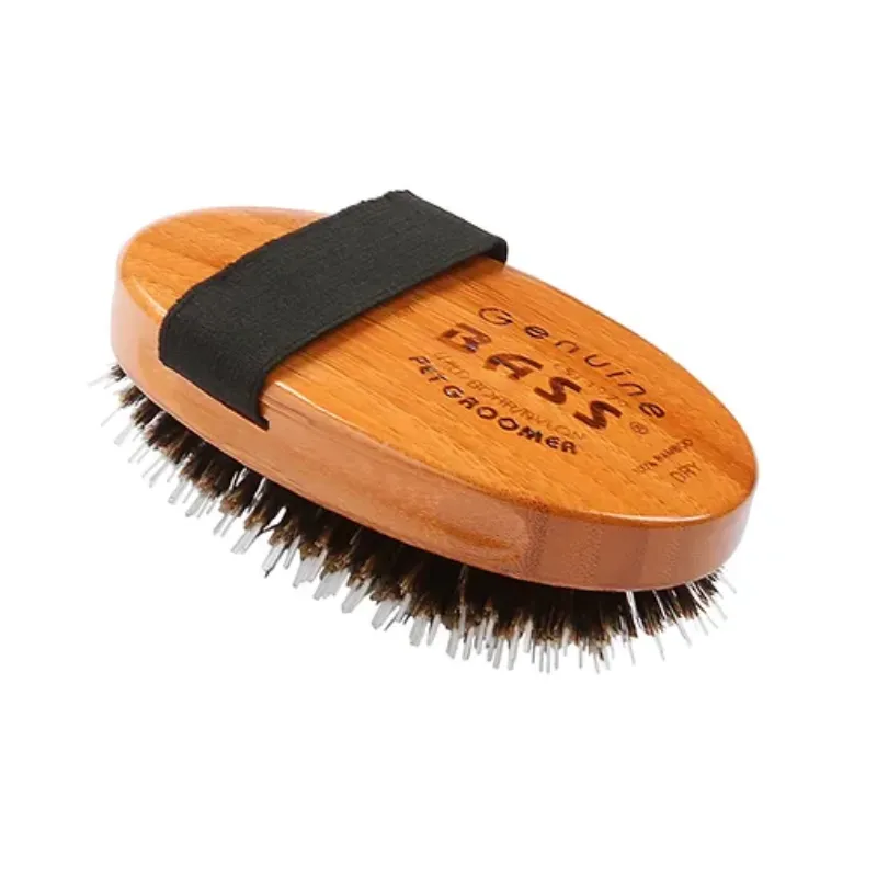 Bass Brushes -  Shine & Condition Pet Brush, Natural Bristle & Nylon Pin