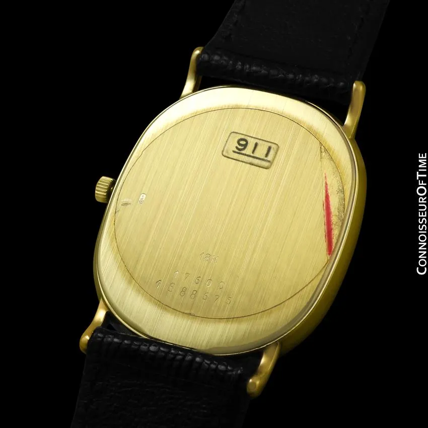 Baume & Mercier Golden Ellipse Mens Ultra Thin Watch - 18K Gold with Boxes & Band