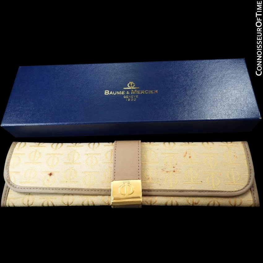 Baume & Mercier Golden Ellipse Mens Ultra Thin Watch - 18K Gold with Boxes & Band