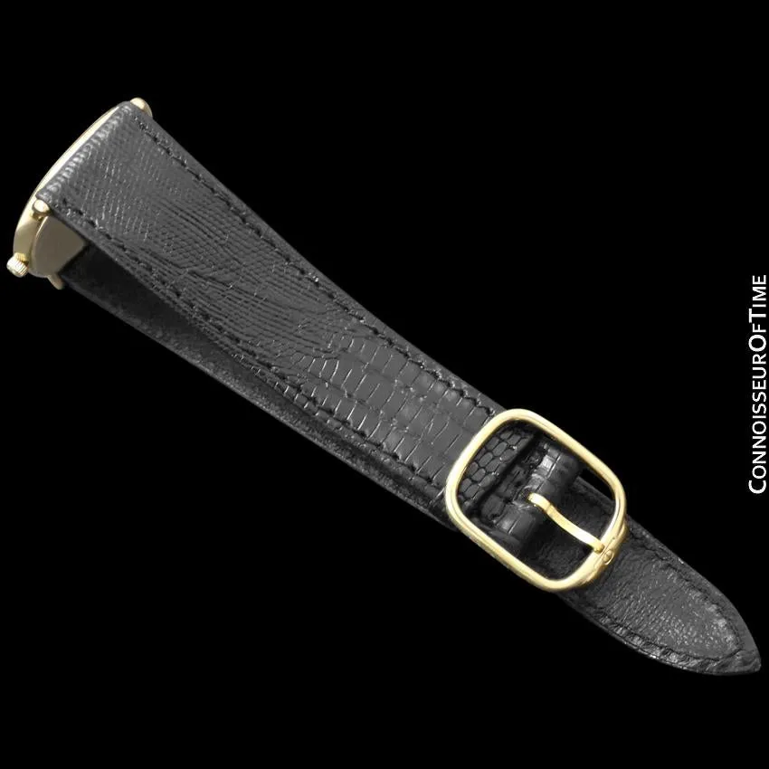 Baume & Mercier Golden Ellipse Mens Ultra Thin Watch - 18K Gold with Boxes & Band