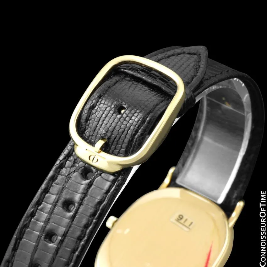 Baume & Mercier Golden Ellipse Mens Ultra Thin Watch - 18K Gold with Boxes & Band