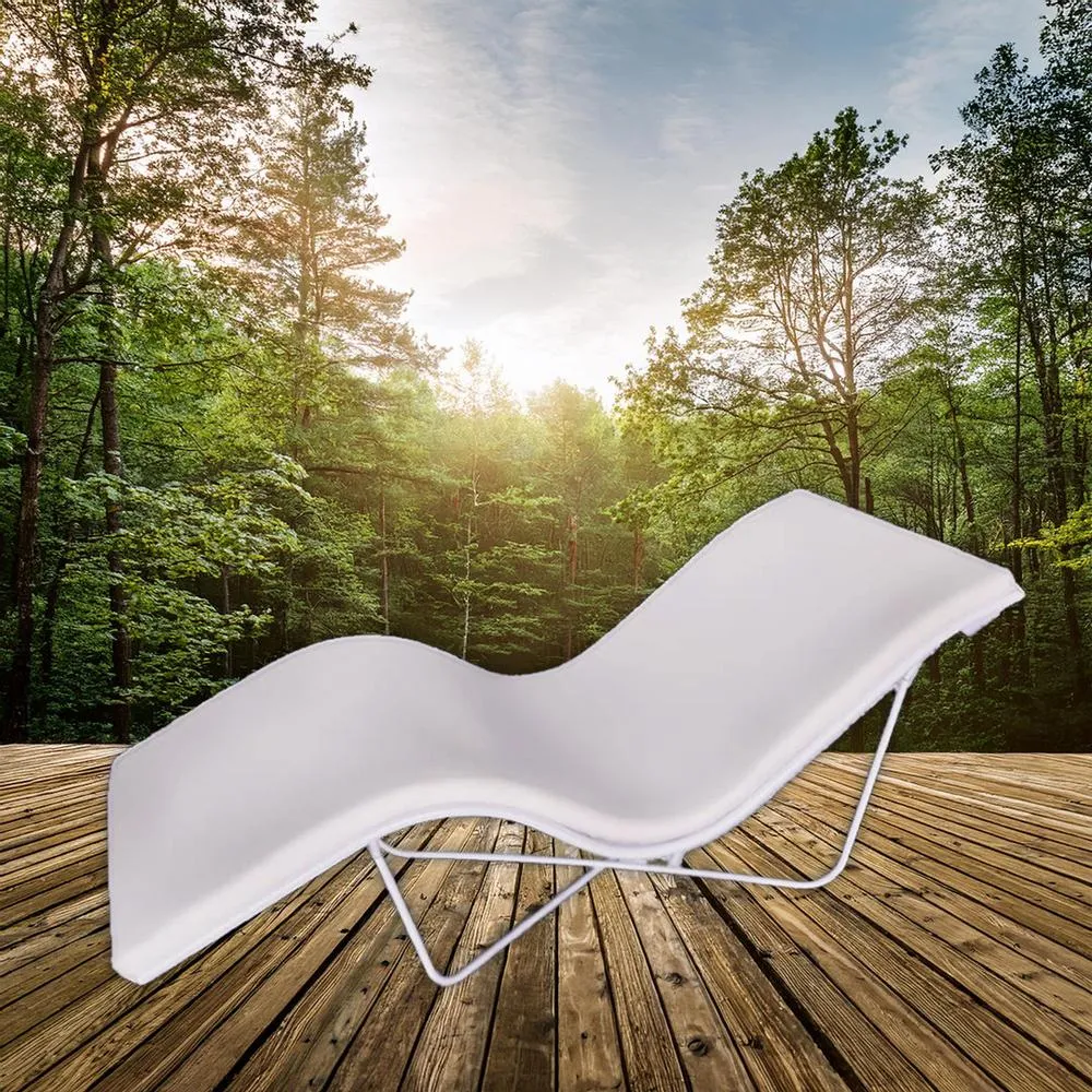 Bayside Relaxation Lounger with Standard Cushion / White by Touch America