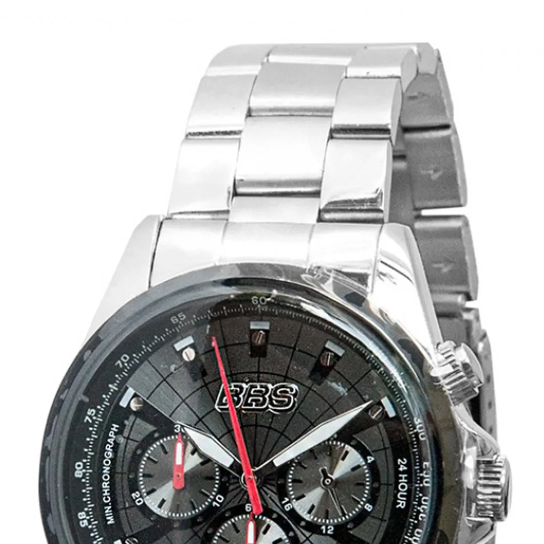 BBS Chronograph Watch with Metal Wrist Band