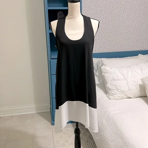 BCBGMAXAZRIA Kylie cutout back hi-low midi dress
