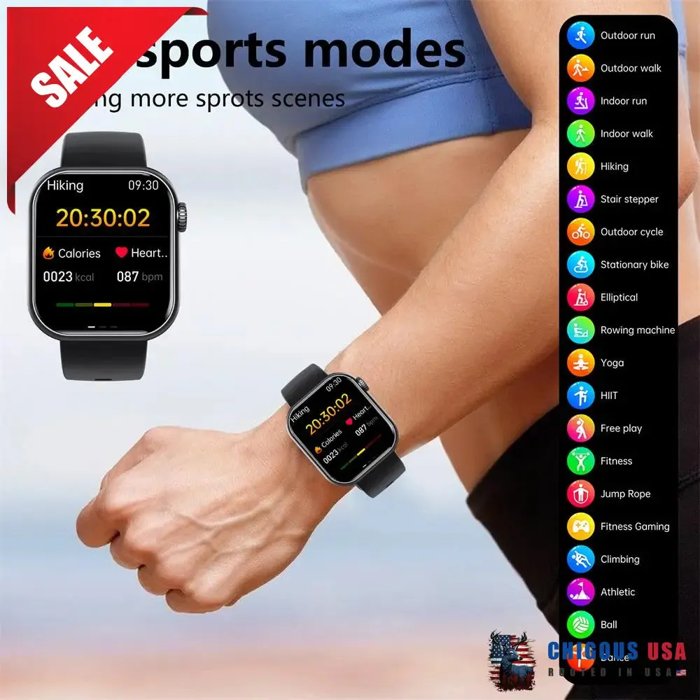 Bearscome BCF57 Blood Sugar Blood Pressure Heart Rate Blood oxygen Sleep Monitoring Waterproof Smartwatch