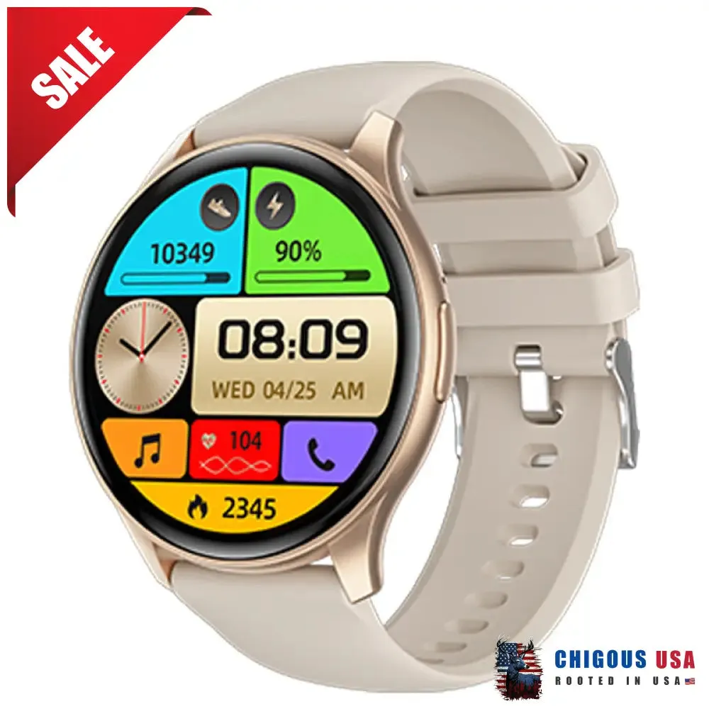 Bearscome BCF57 Blood Sugar Blood Pressure Heart Rate Blood oxygen Sleep Monitoring Waterproof Smartwatch