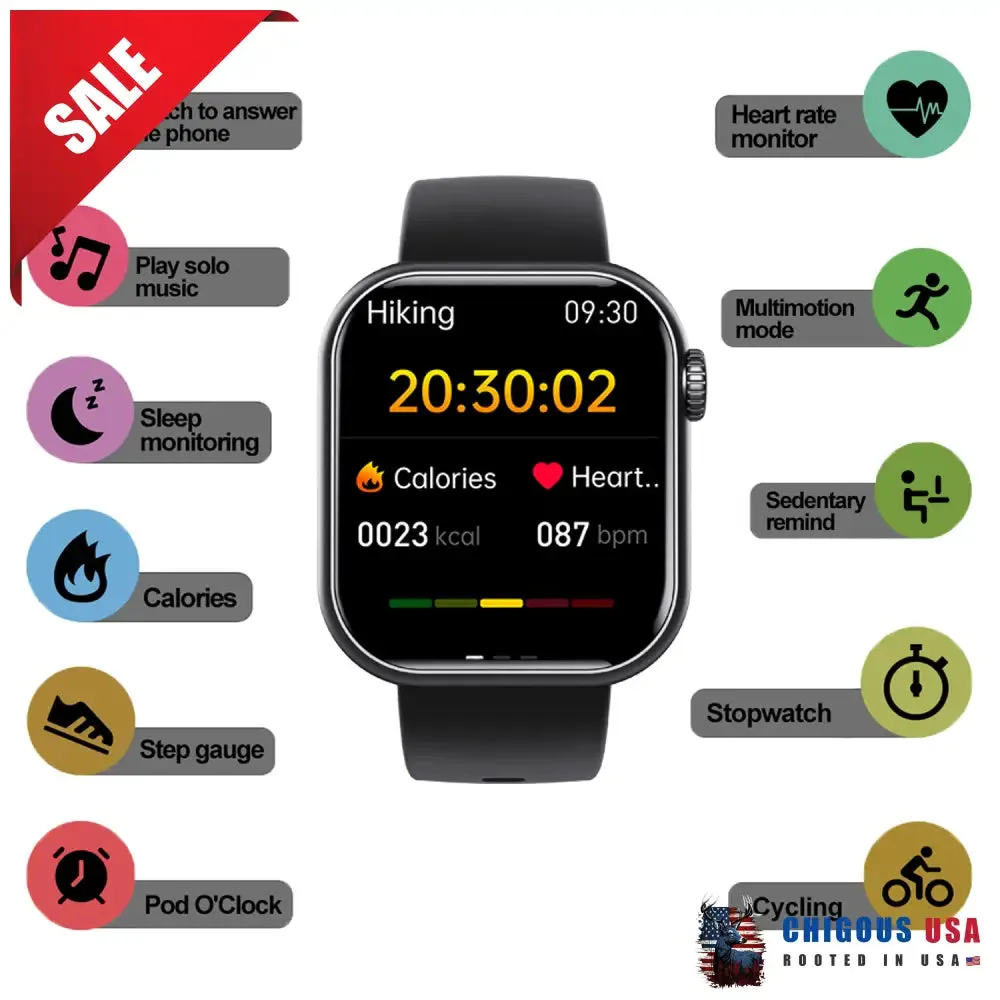 Bearscome BCF57 Blood Sugar Blood Pressure Heart Rate Blood oxygen Sleep Monitoring Waterproof Smartwatch