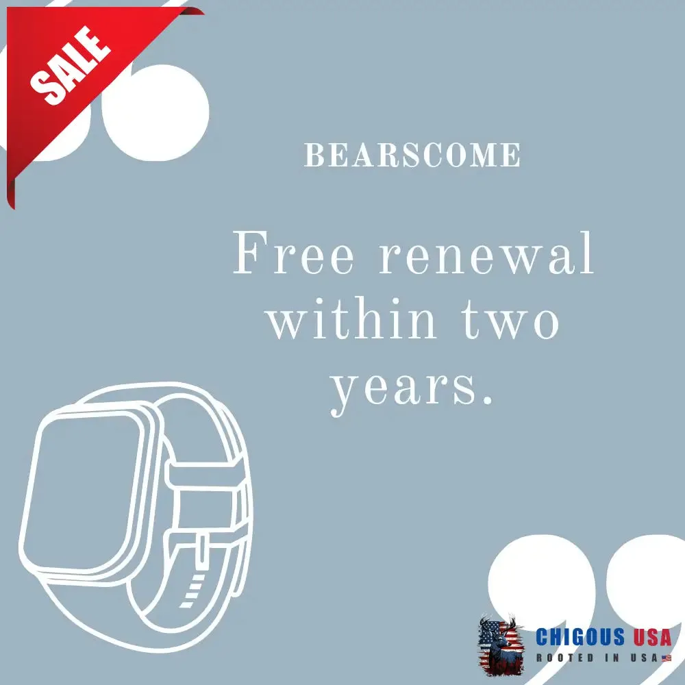 Bearscome BCF57 Blood Sugar Blood Pressure Heart Rate Blood oxygen Sleep Monitoring Waterproof Smartwatch