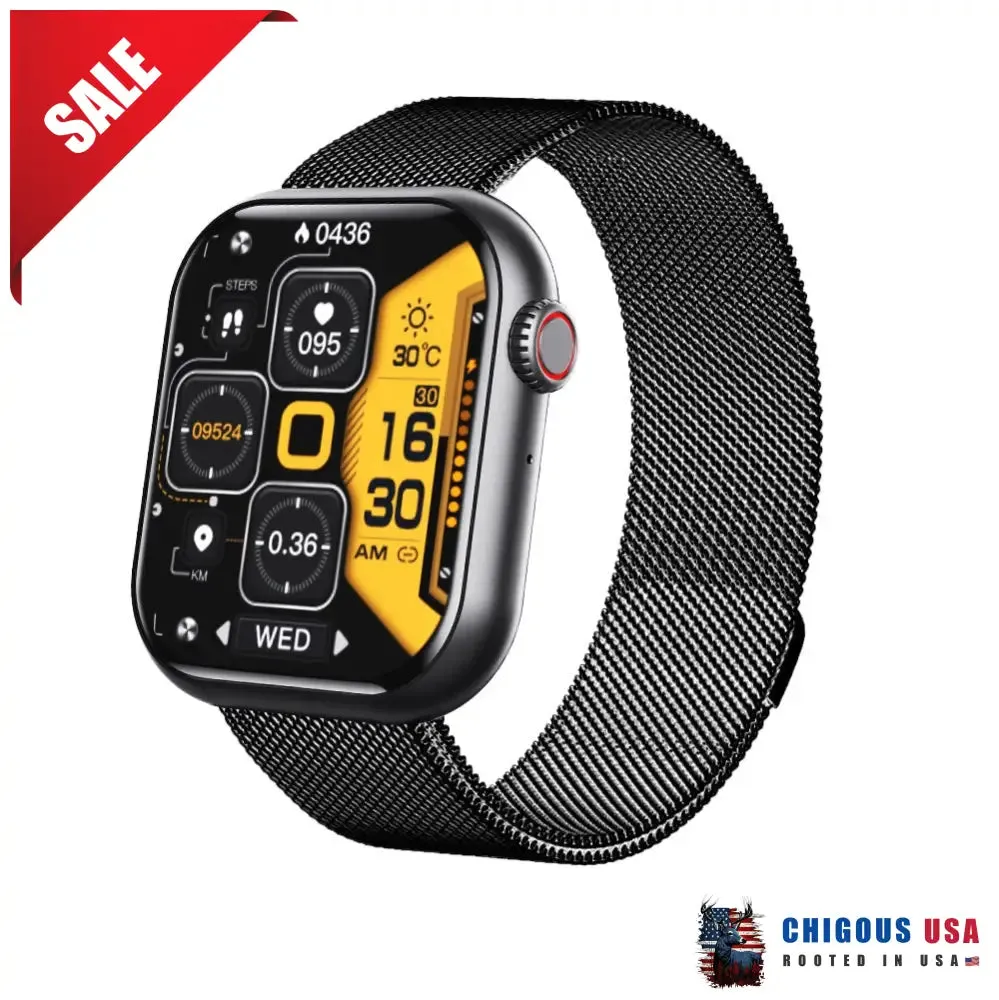 Bearscome BCF57 Blood Sugar Blood Pressure Heart Rate Blood oxygen Sleep Monitoring Waterproof Smartwatch
