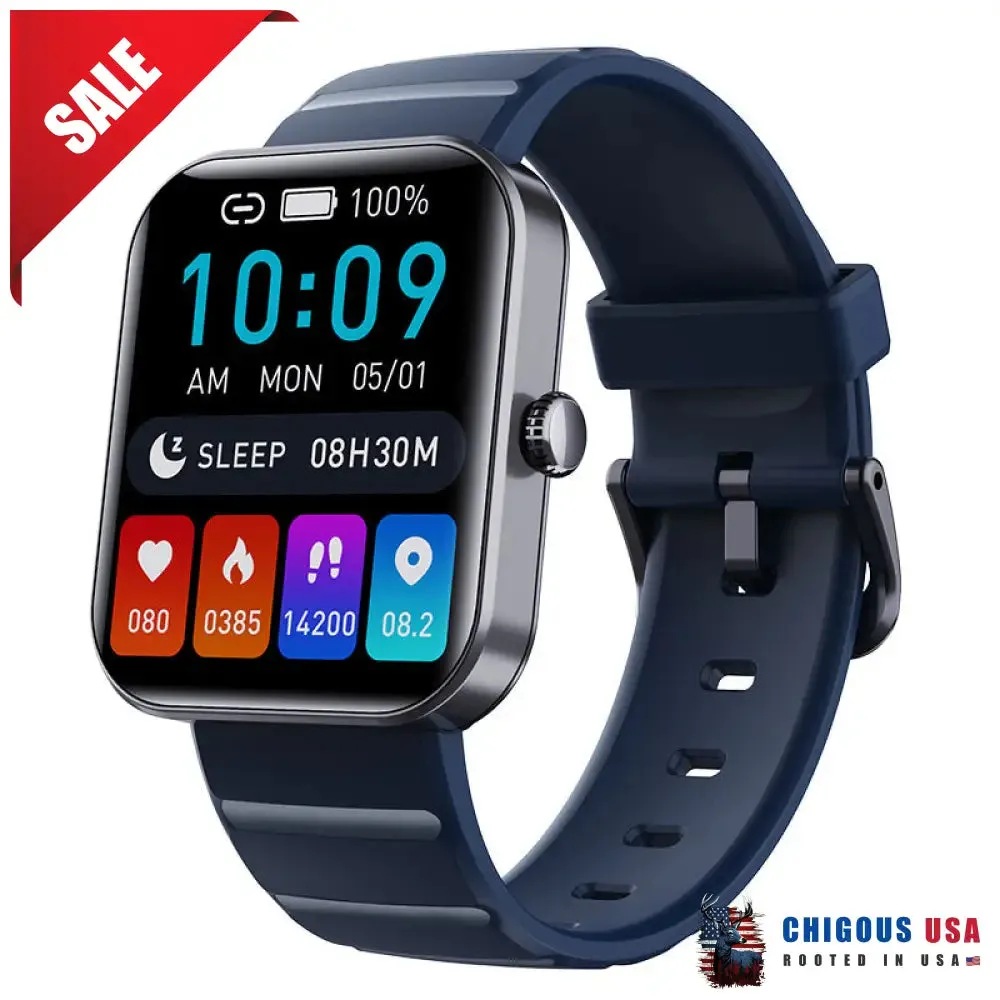 Bearscome BCF57 Blood Sugar Blood Pressure Heart Rate Blood oxygen Sleep Monitoring Waterproof Smartwatch