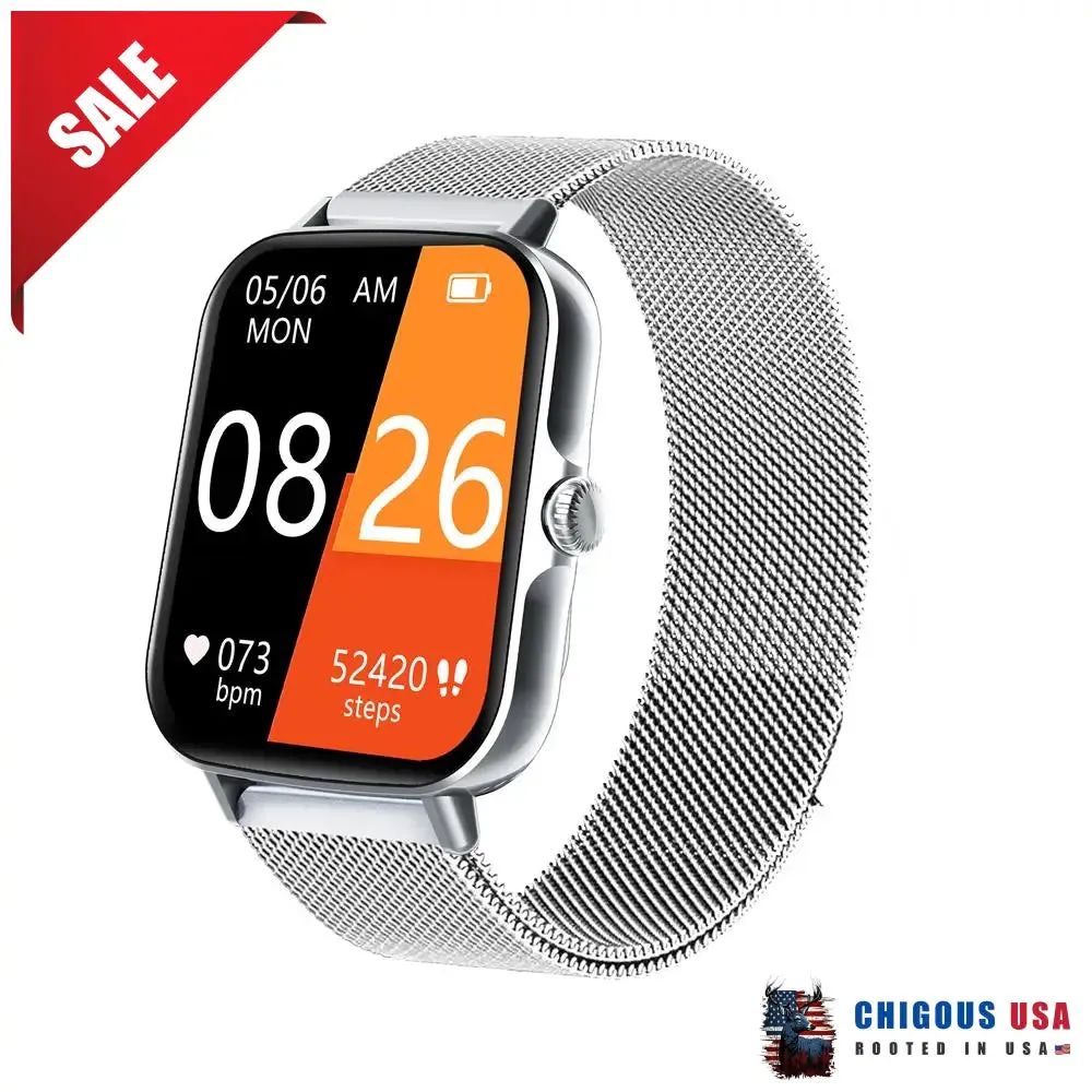Bearscome BCF57 Blood Sugar Blood Pressure Heart Rate Blood oxygen Sleep Monitoring Waterproof Smartwatch