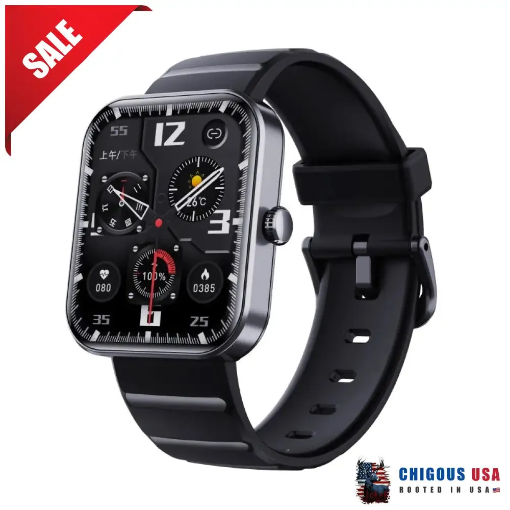 Bearscome BCF57 Blood Sugar Blood Pressure Heart Rate Blood oxygen Sleep Monitoring Waterproof Smartwatch