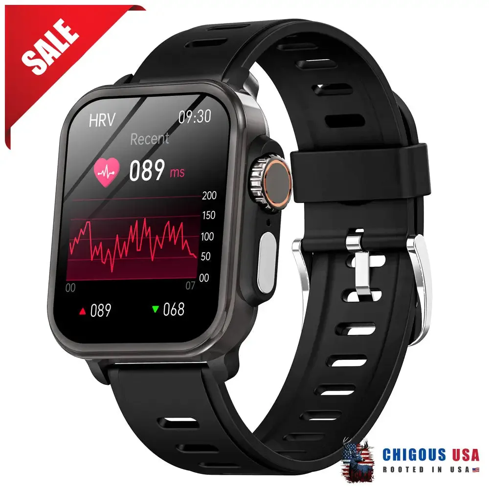 Bearscome BCF57 Blood Sugar Blood Pressure Heart Rate Blood oxygen Sleep Monitoring Waterproof Smartwatch