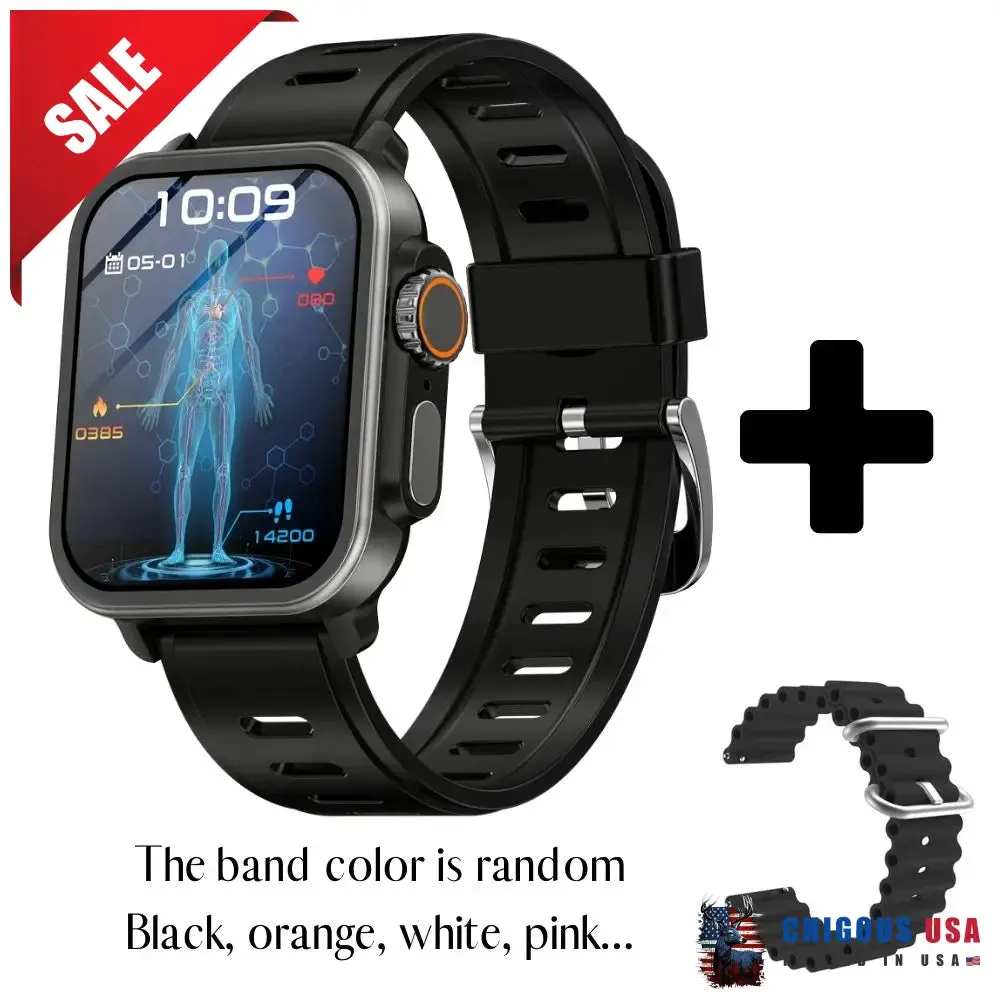 Bearscome BCF57 Blood Sugar Blood Pressure Heart Rate Blood oxygen Sleep Monitoring Waterproof Smartwatch
