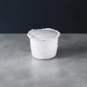 Beatriz Ball Vida Alegria White Stackable Salt-Pepper Cellar with Lid